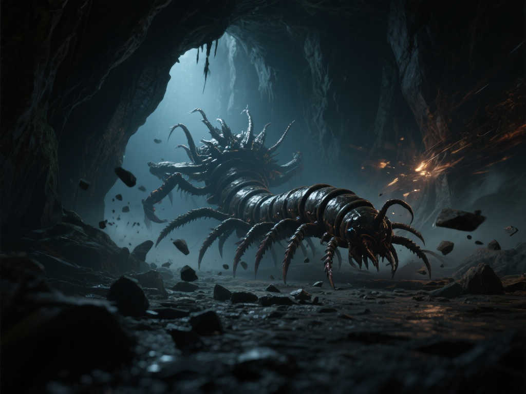 《明末 渊虚之羽》全新实机画面：激斗巨型蚰蜒Boss